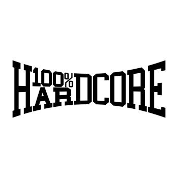 Preview: 100% Hardcore Carsticker (klein) Schwarz