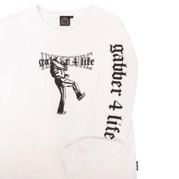 100% Hardcore Longsleeve "G4L" - weiss