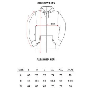 100% Hardcore Kapuzenjacke "Essential" grau