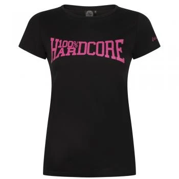 100% Hardcore Lady T-Shirt "The Brand" schwarz/pink