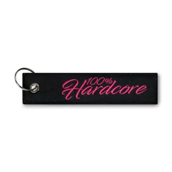 100% Hardcore Keytag "Signature" pink