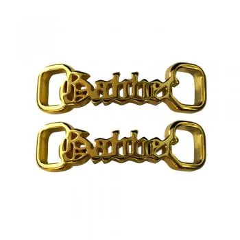 100% Hardcore Shoe Lacelocks "Gabber" gold (2er Set)