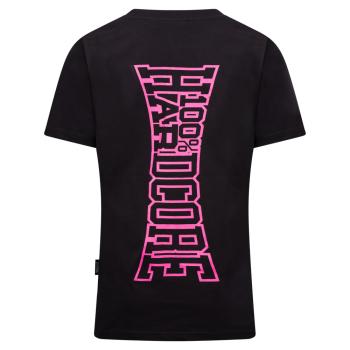 Preview: 100% Hardcore Damen T-Shirt "Vertical" schwarz-pink