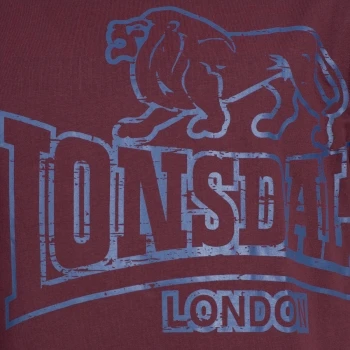 Lonsdale T-Shirt Langsett oxblood