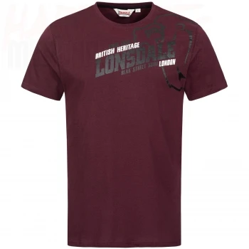 Lonsdale T-Shirt Walkley oxblood