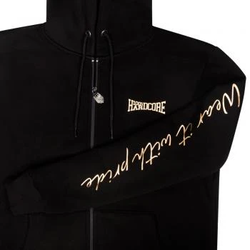 100-procent-hardcore-hooded-zipper-essential-black-gold-detail