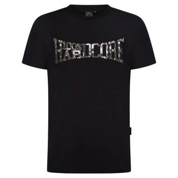 100_procent_hardcore_tshirt_essential_bestickt_schwarz_vorne