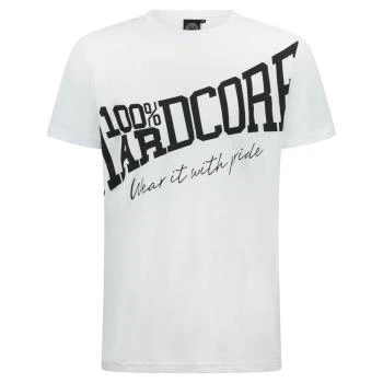 100_prozent_hardcore_tshirt_essential_tilted_weiss_vorderseite