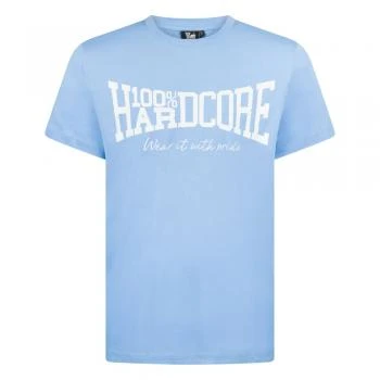 100% Hardcore T-Shirt "Essential" blau front
