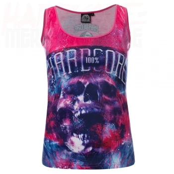 100% Hardcore Lady Tanktop Art Skull (L)