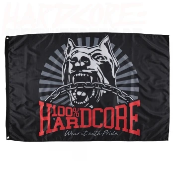 100% Hardcore Fahne Dog-1