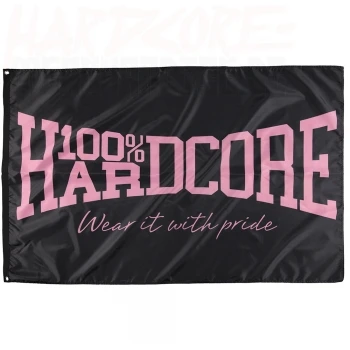 100% Hardcore Fahne the Brand pink