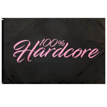 100% Hardcore Fahne "Pride" schwarz/pink