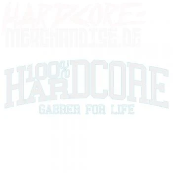 100% Hardcore Carsticker "Gabber 4 Life" weiss