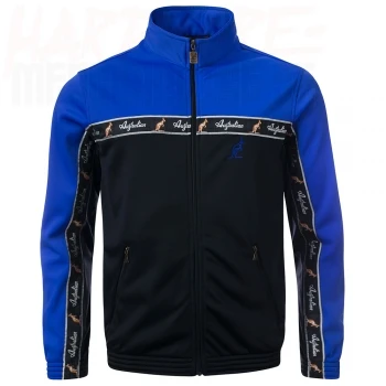 Australian Trackjacket "all over" black / royal blue