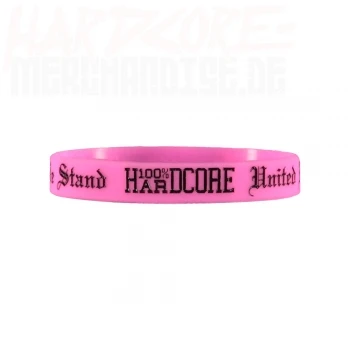 100% Hardcore Silicon Armband pink