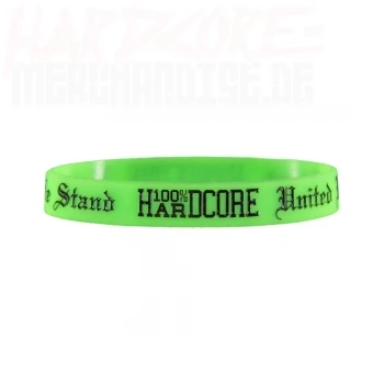 100% Hardcore Silicon Wristband green