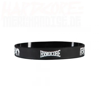 100% Hardcore Silicon Wristband black/white 2.0