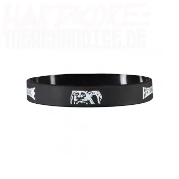 100% Hardcore Silicon Wristband black/white 2.0