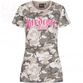 Hardcore United T-Shirt Lady Camo Vorderseite