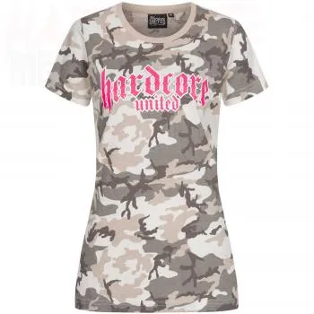 Hardcore United T-Shirt Lady Camo front