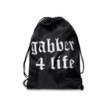 100% Hardcore Drawstringbag "Gabber 4 Life" black/white