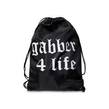 100% Hardcore Beutel "Gabber 4 Life" schwarz/weiss