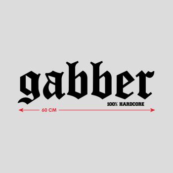 Preview: Gabber Carsticker (gross) Schwarz