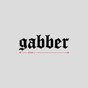 Preview: Gabber Carsticker (klein) Schwarz
