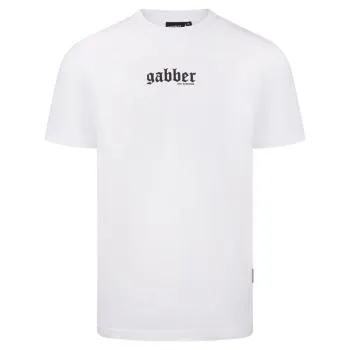 Gabber T-Shirt "Vertical" white (2XL/3XL)