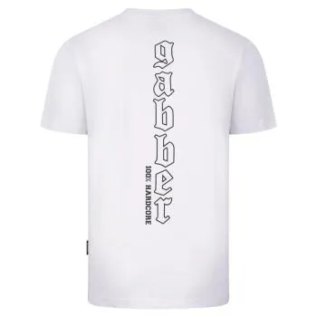 Gabber T-Shirt "Vertical" white (2XL/3XL)
