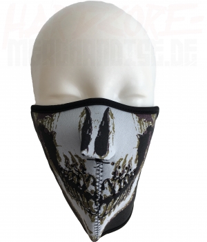 Preview: Halbmaske "Skull" gold