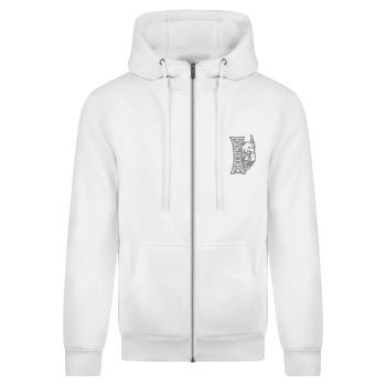 Preview: 100% Hardcore Hooded Zipper "Negative" Weiss