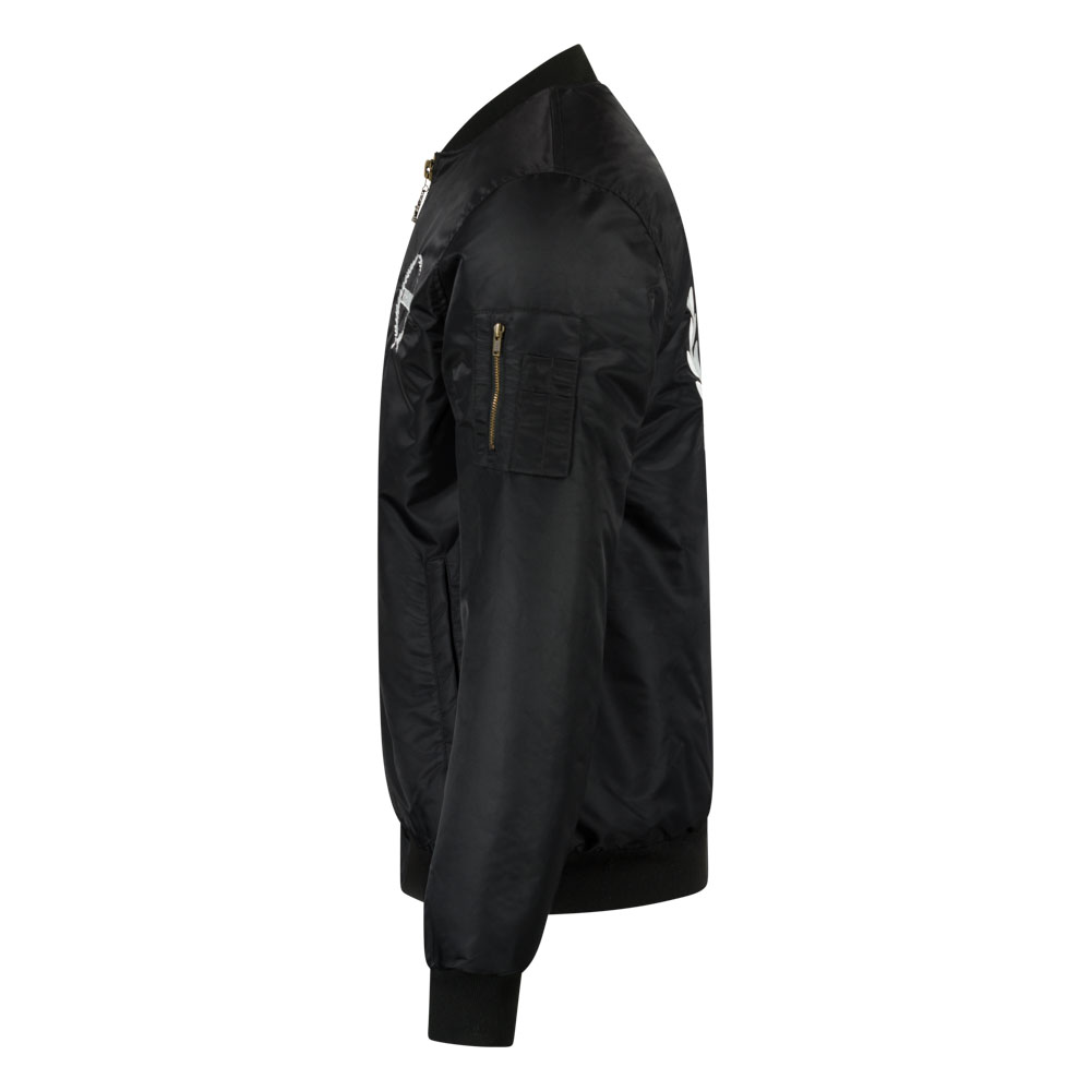 Black squad bomber jacket discount