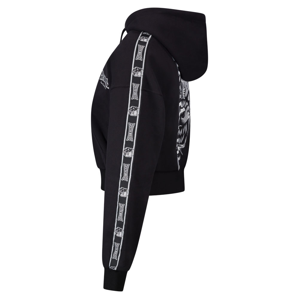 Hardcore Merchandise 100 Hardcore Cropped Hoodie Essential black