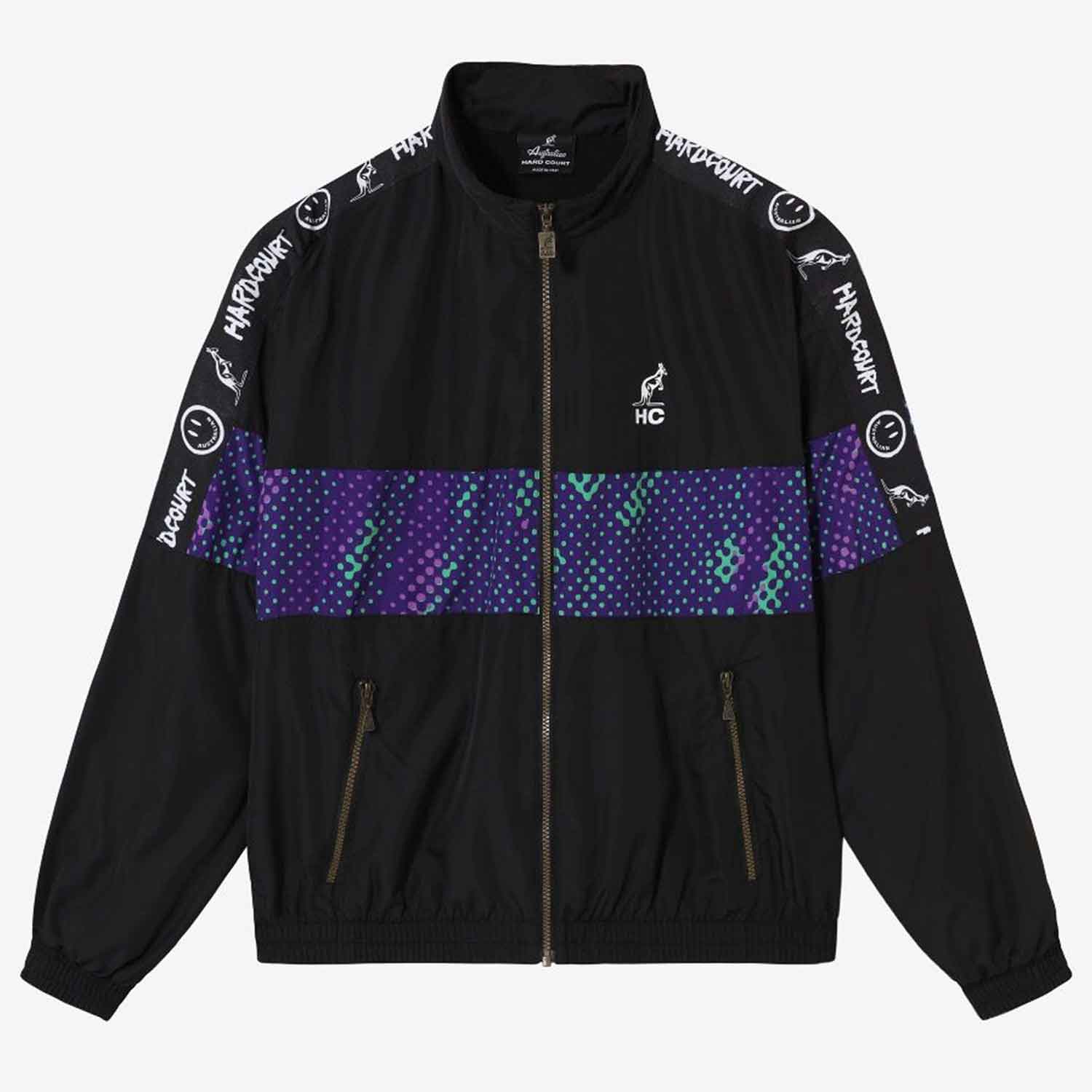 Betinget ramme plus Hardcore-Merchandise.de - Australian Trackjacket "Hard Court" - black/purple