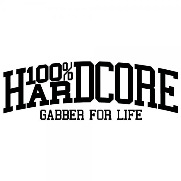 100% Hardcore Carsticker "Gabber 4 Life" schwarz