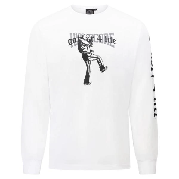 100% Hardcore Longsleeve "G4L" - weiss