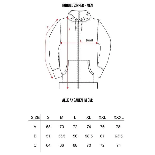 100% Hardcore Hooded Zipper "Essential Taped"
