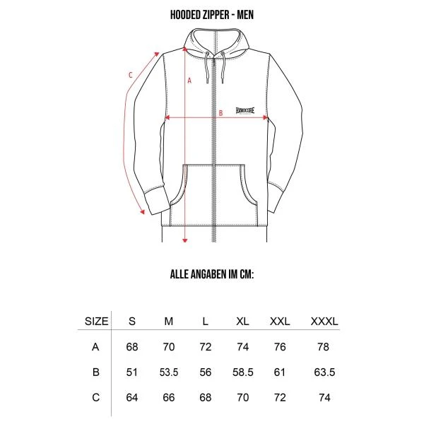 100% Hardcore Hooded Zipper "Basic"