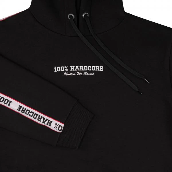 100% Hardcore Hoodie "Baseline" detail