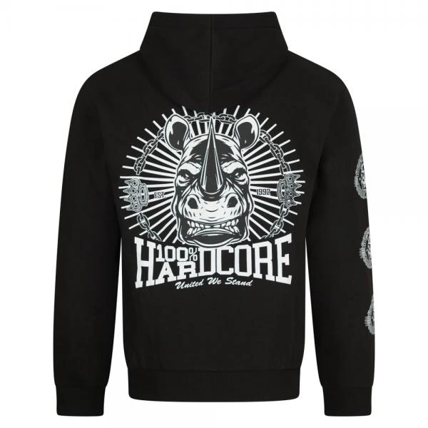 100% Hardcore Hoodie "Rhino" back