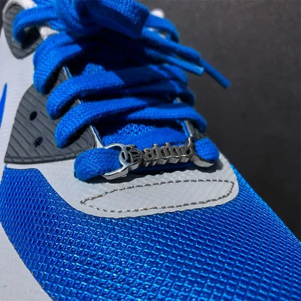 100% Hardcore Shoe Lacelocks "Gabber" silber (2er Set)