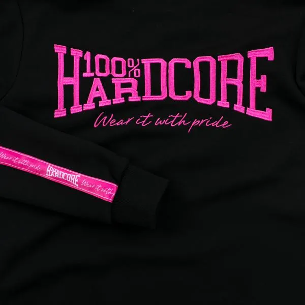 100 procent hardcore lady zipper logo