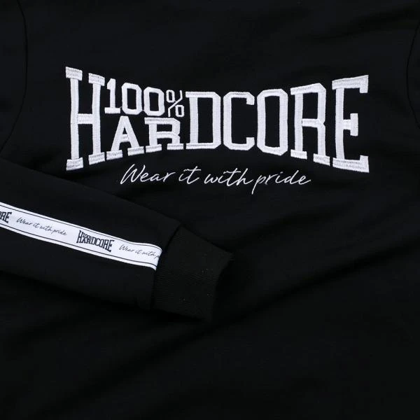 100 procent hardcore lady zipper logo
