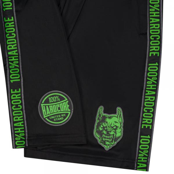 100% Hardcore Shorts "Unity" schwarz/gruen (XL)