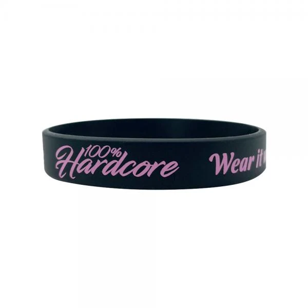 100% Hardcore Silicon Wristband "Wear It" pink