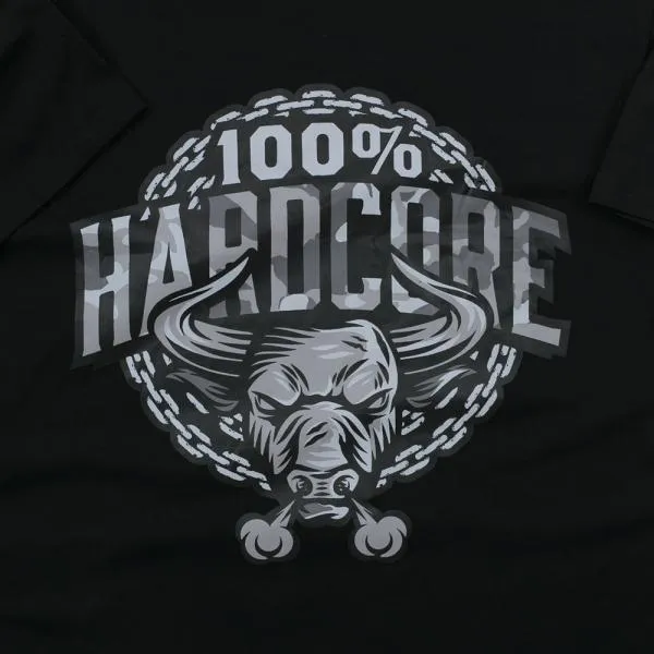 100% Hardcore T-Shirt "Bull" camou(S)