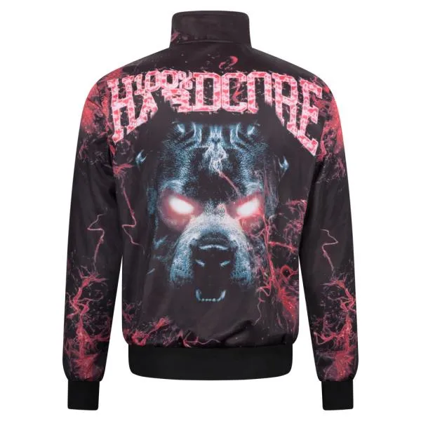 100% Hardcore Trackjacket "Flaming Dog" red