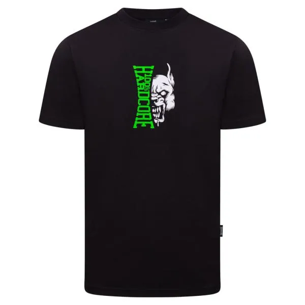 100% Hardcore T-Shirt "Vertical" Schwarz-Gruen